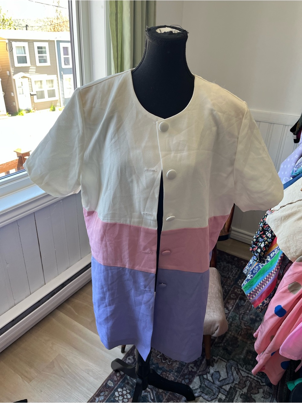 Women’s Vintage Willow Ridge Lavender Colorblock Button-Front Jacket L
